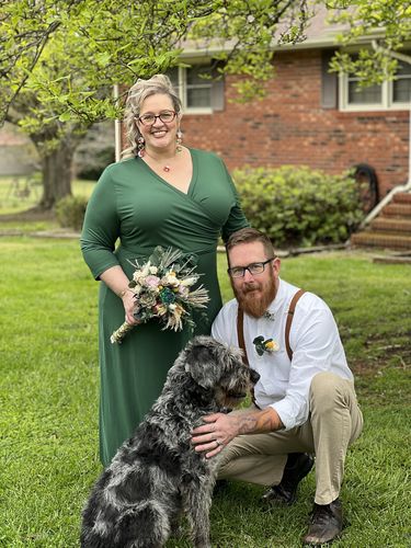 undefined review of Sage & Tan Floral Bow Tie & Dark Brown Buckle Suspenders Set image 1 out of 1