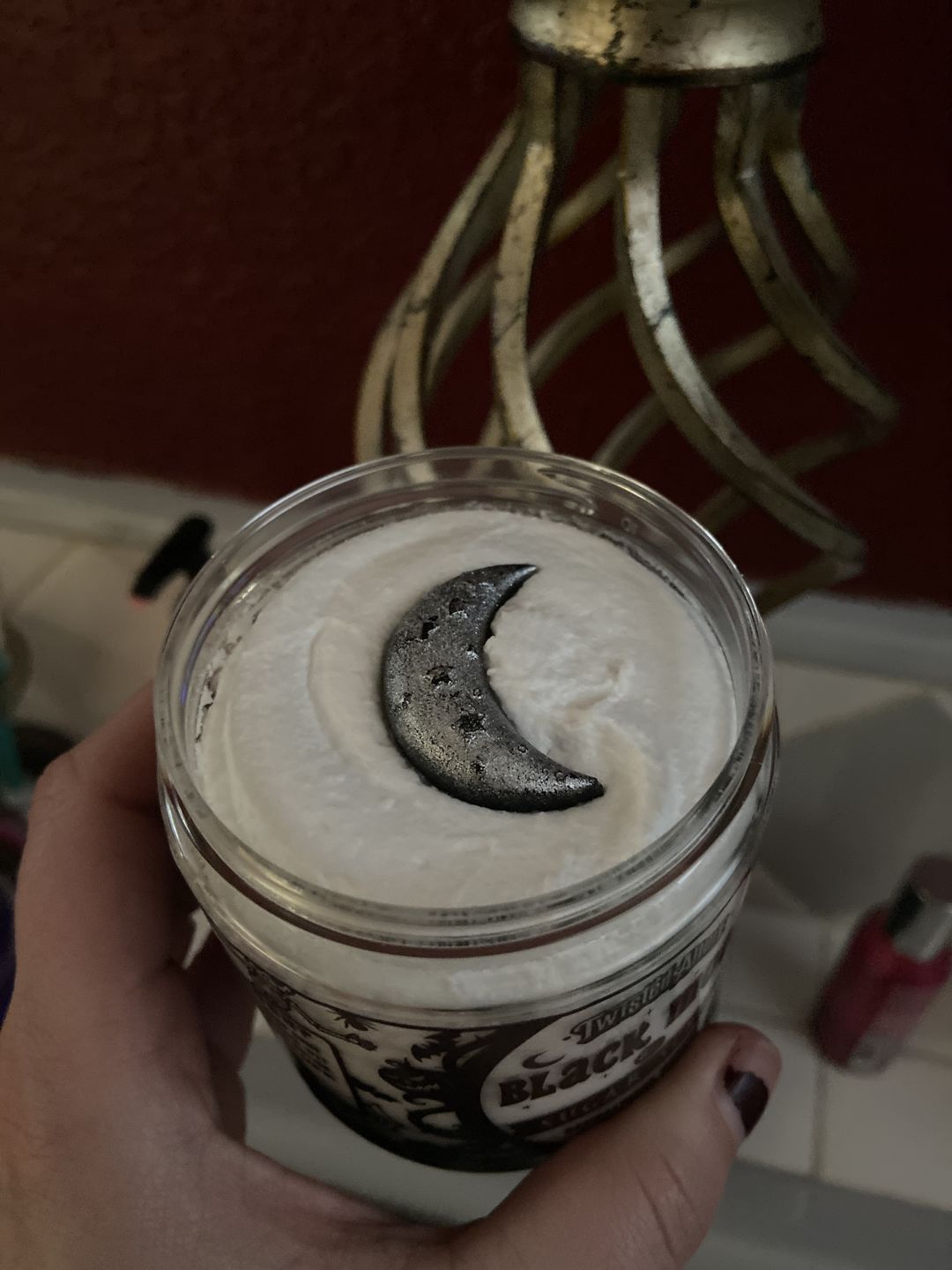 Customer photo review of Black Moon Sugar Scrub (Sandalwood & Dark Stary nights)