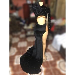 Customer photo review of Black Sequin on Velvet