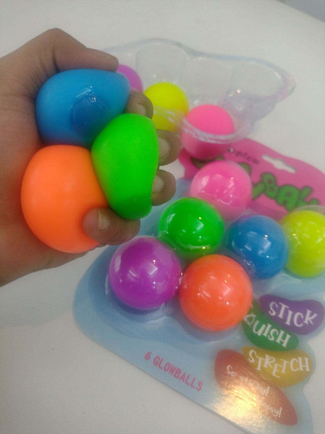 Customer photo review of Glowballs: The Multi-Color, Glow-in-the-Dark Sensory Balls | Squishy Fun For Kids | The Perfect Fidget Stress Buster