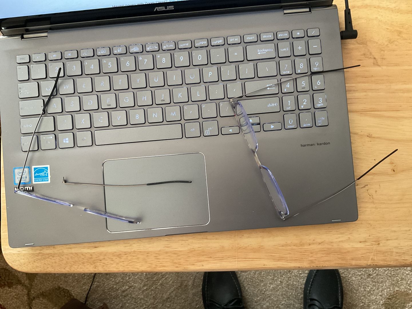Customer photo review of Brooklyn Blue Light Blocker Glasses Only