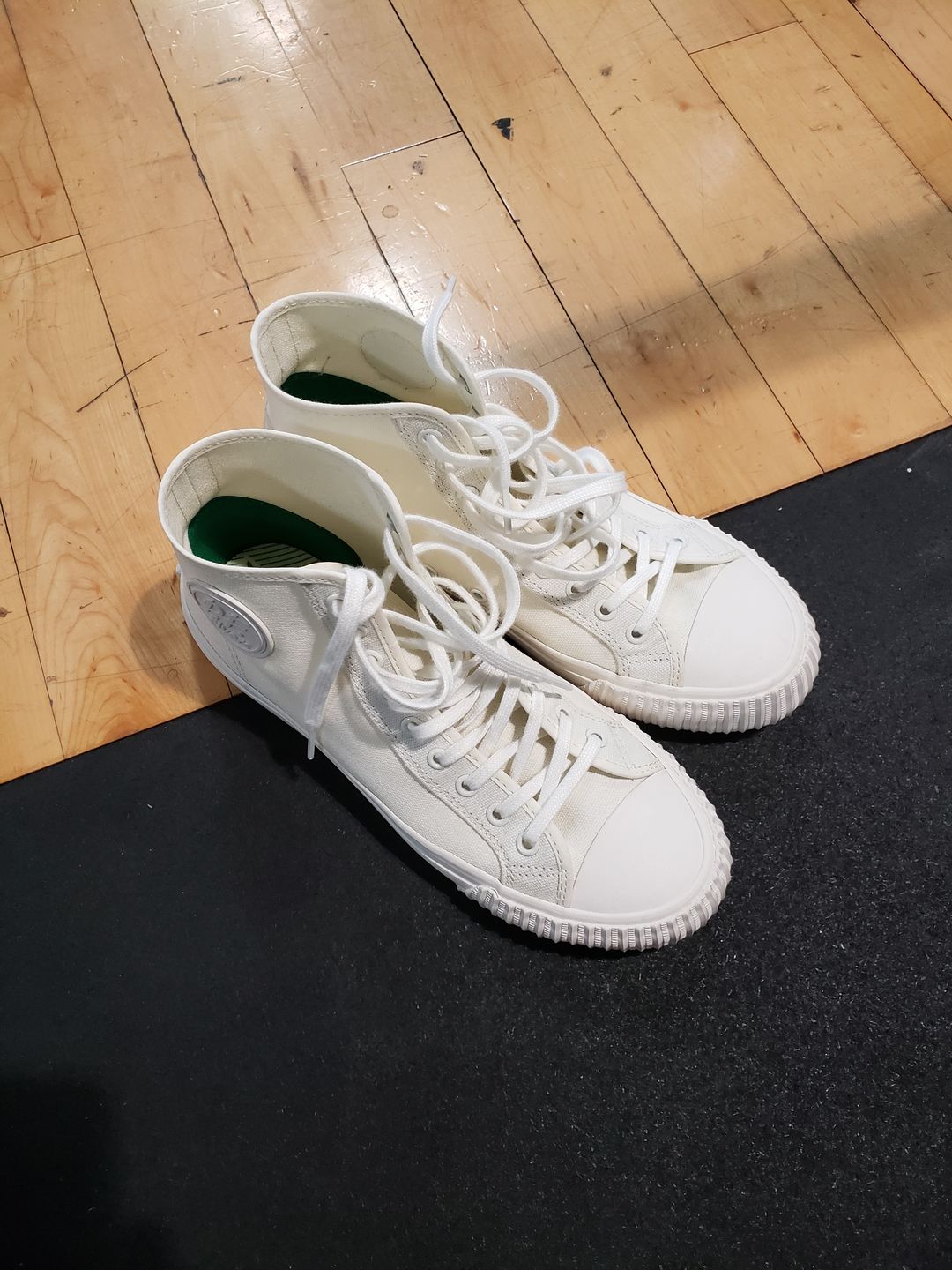 Customer photo review of Sea Salt Center Hi Top | Unisex Canvas Sneaker