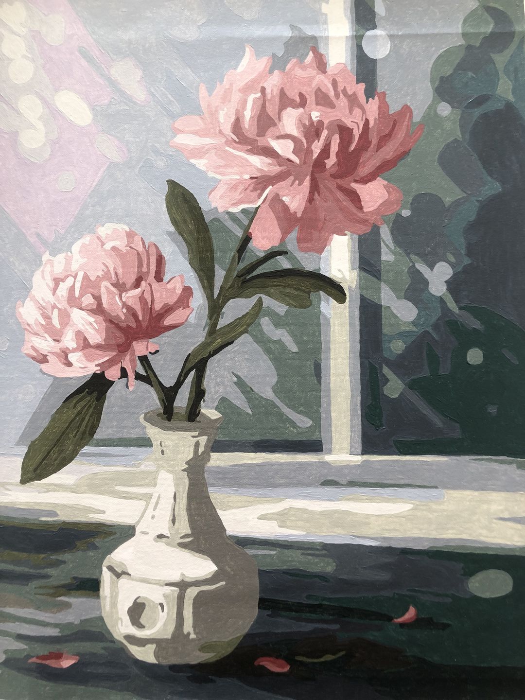 Customer photo review of Malen nach Zahlen - Blume im Wasserglas