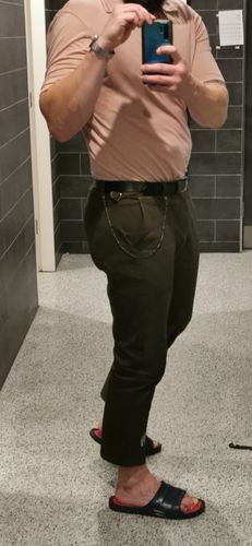 Customer photo review of Fixer Pants - Olive Green