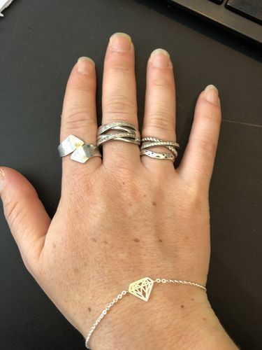 Customer photo review of Hearts with Austrian Crystals