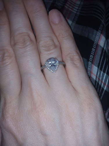 Customer photo review of Silver Drop Ring