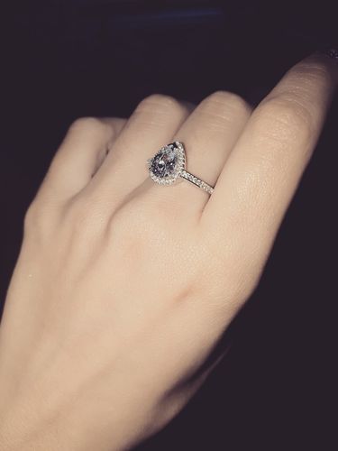 Customer photo review of Silver Drop Ring