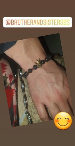 Customer photo review of Gold Crown with Lava Stones