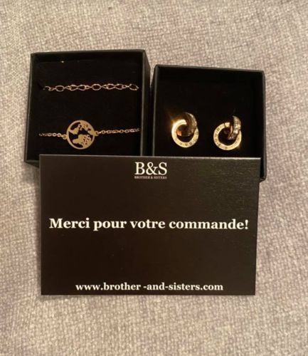 Customer photo review of Earrings with Joined Rings