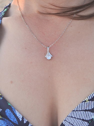 Customer photo review of Silver Gem Necklace