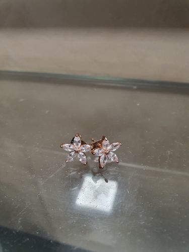 Customer photo review of Austrian Crystals Flowers Earrings