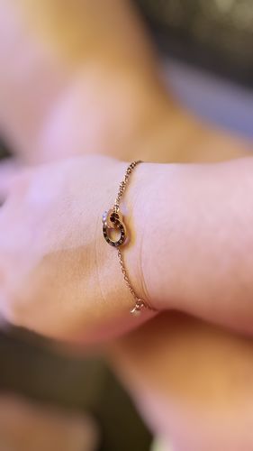 Customer photo review of Bracelet with Joined Rings & Crystals