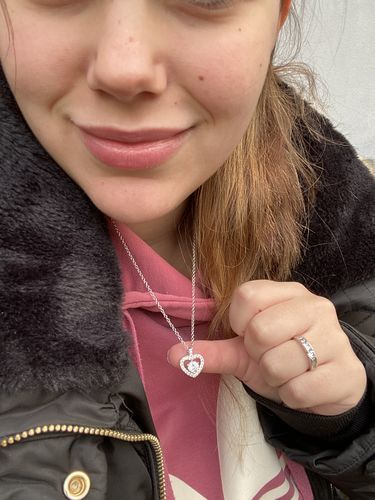 Customer photo review of Silver Heart Necklace