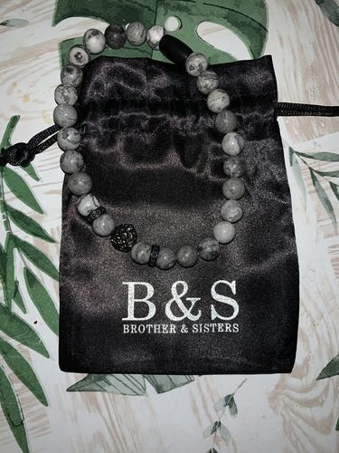 Customer photo review of Black Lion & Grey Stones Bracelet