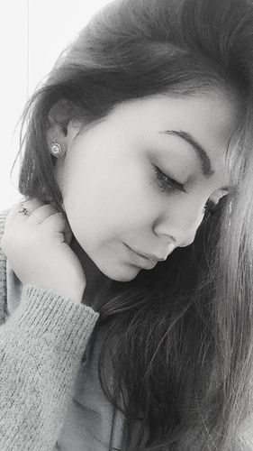 Customer photo review of Silver Square Earrings