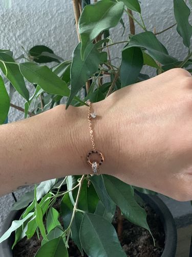 Customer photo review of Bracelet with Joined Rings & Crystals