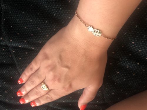 Customer photo review of Little Pineapple Bracelet