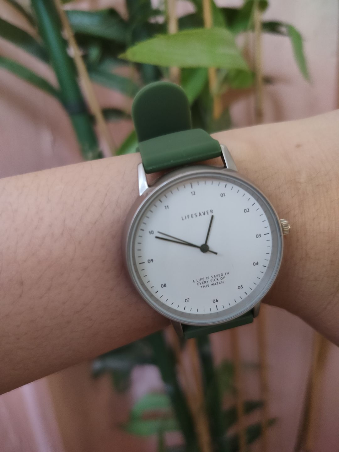 Customer photo review of Life Saver Watch 4.0 – Army Green