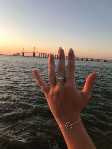 Customer photo review of Silver Drop Ring
