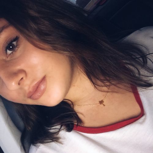Customer photo review of Little Palm Necklace
