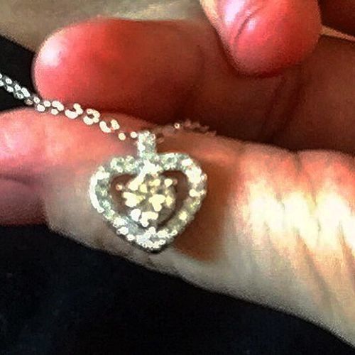 Customer photo review of Silver Heart Necklace