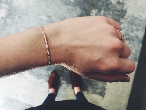 Customer photo review of Crystal Bar Bracelet