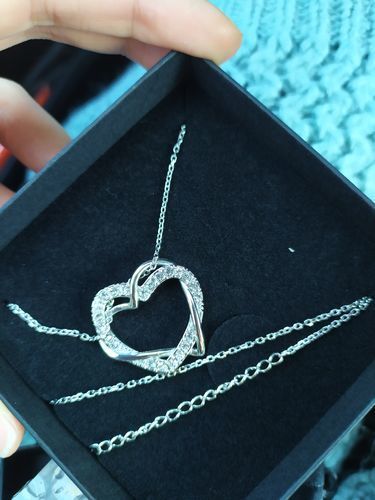 Customer photo review of Hearts with Austrian Crystals