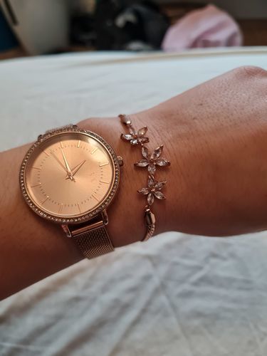 Customer photo review of Austrian Crystals Flowers Bracelet