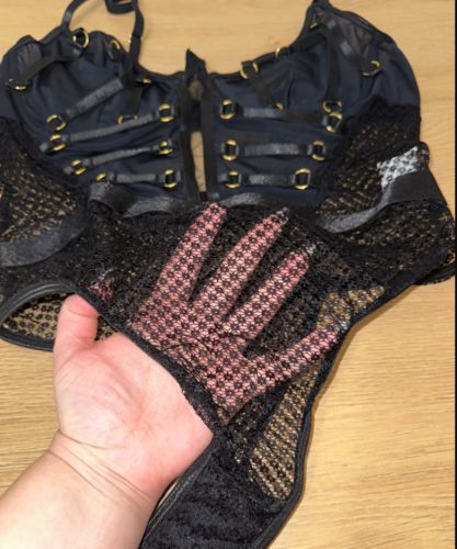 Customer photo review of 'Freedom' Black Alt Mesh Lace Bodysuit