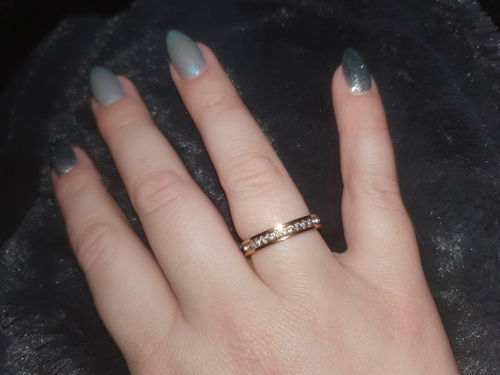 Customer photo review of Engagement Ring with Zircons