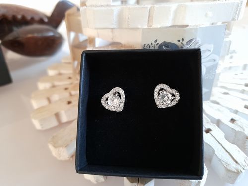 Customer photo review of Silver Hearts Earrings