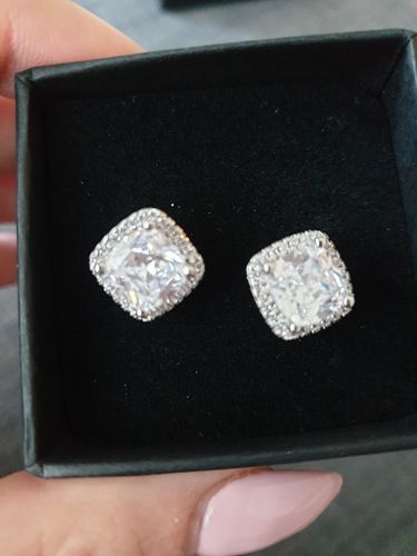 Customer photo review of Silver Timeless Earrings