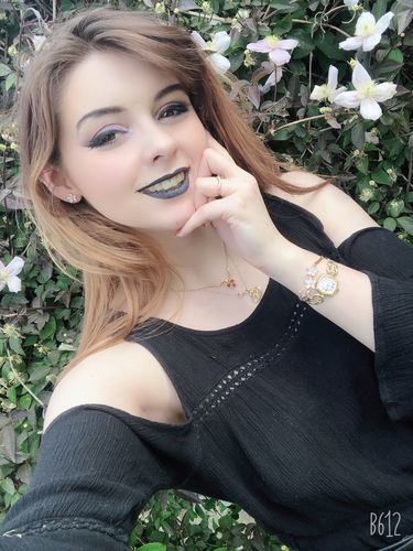Customer photo review of Austrian Crystals Flowers Earrings