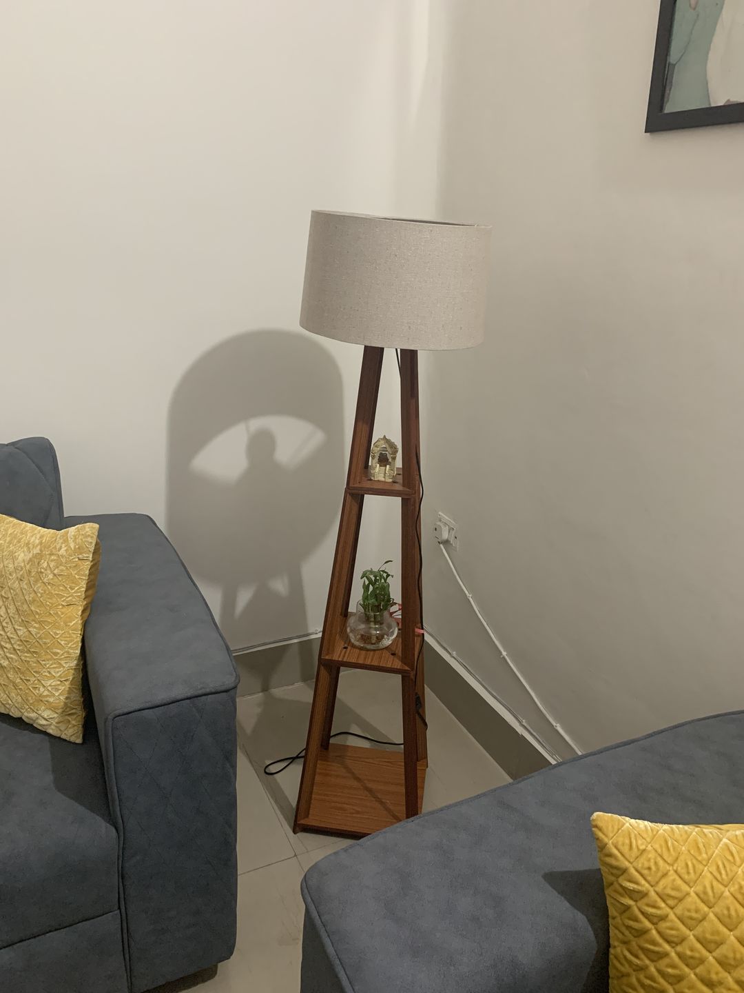 Customer photo review of Decorative  Wooden Floor Lamp for Home Decoration Living Room Corner