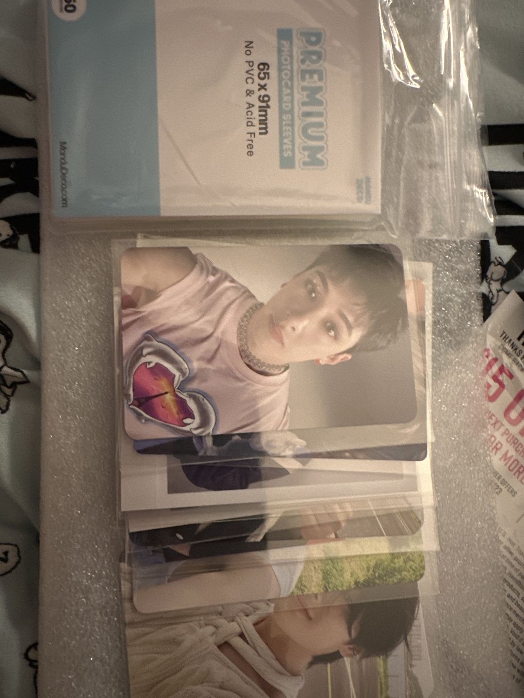 Customer photo review of PREMIUM PHOTOCARD SLEEVES - BLUE VERSION (65x91MM)