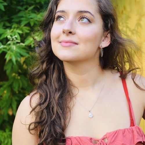 Customer photo review of Silver Drop Necklace