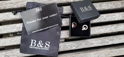 Customer photo review of Earrings with Joined Rings