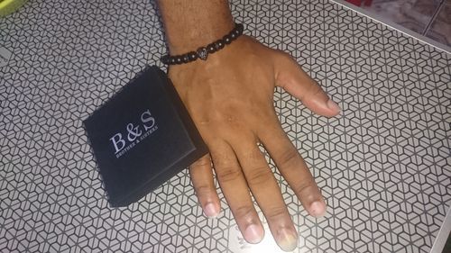 Customer photo review of Black Lion & Black Stones Bracelet