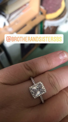 Customer photo review of Silver Rectangle Ring