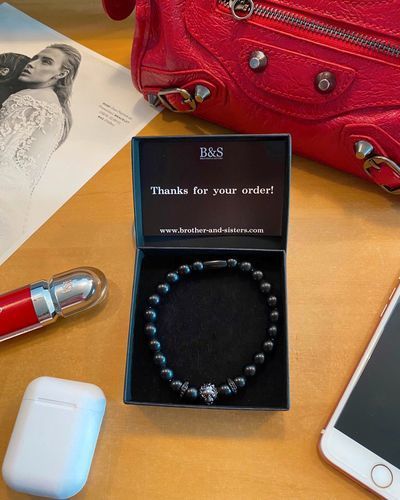 Customer photo review of Black Lion & Black Stones Bracelet