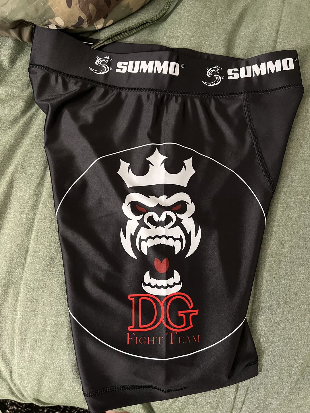 Customer photo review of Custom Black Compression Shorts