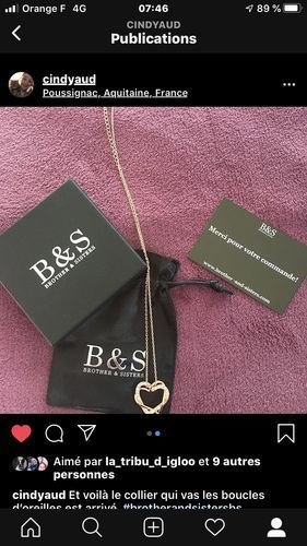 Customer photo review of Hearts with Austrian Crystals Necklace