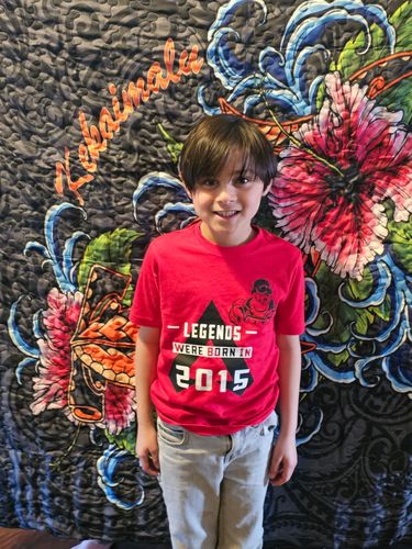 Customer photo review of (Kekaimalu) Hawaii Polynesian Premium Quilt - Cephalofoil Tattoo Hibiscus RLT7