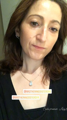 Customer photo review of Silver Square Necklace