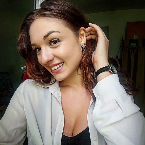 Customer photo review of Hearts with Austrian Crystals Earrings