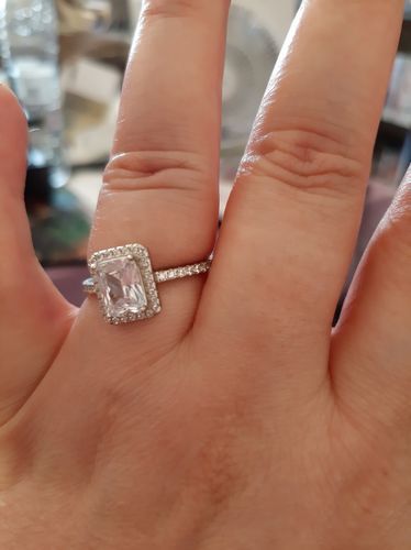 Customer photo review of Silver Rectangle Ring