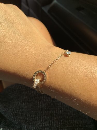 Customer photo review of Bracelet with Joined Rings & Crystals