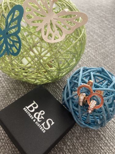 Customer photo review of Earrings with Joined Rings
