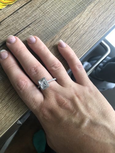 Customer photo review of Silver Rectangle Ring