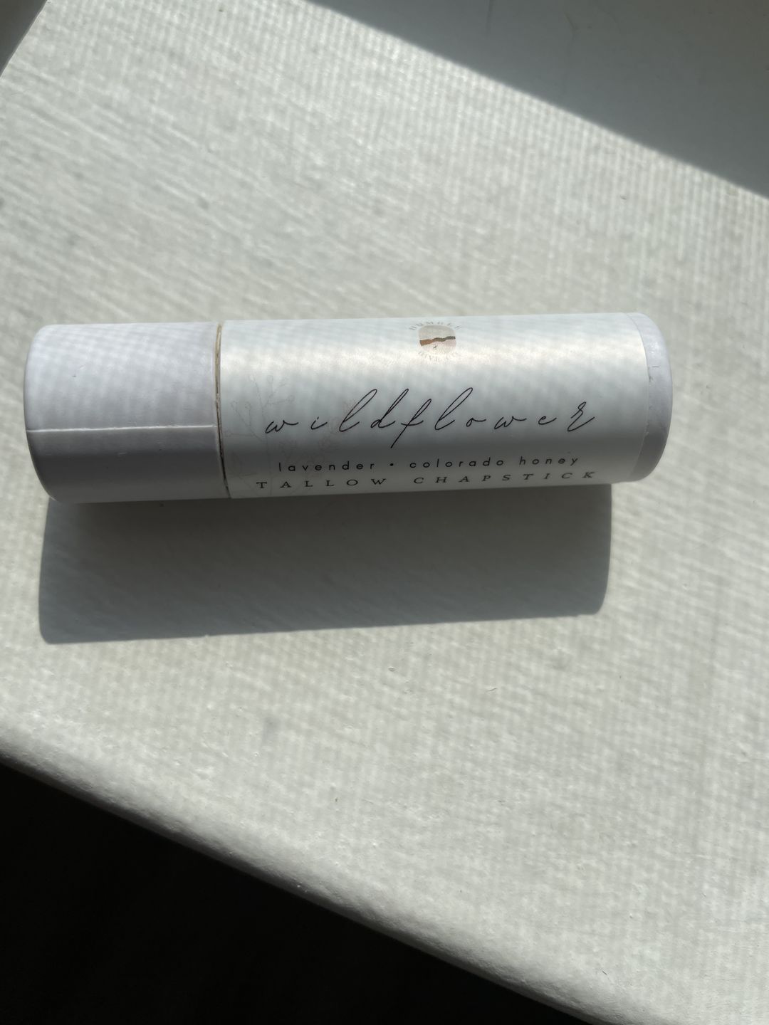 Customer photo review of wildflower / tallow chapstick
